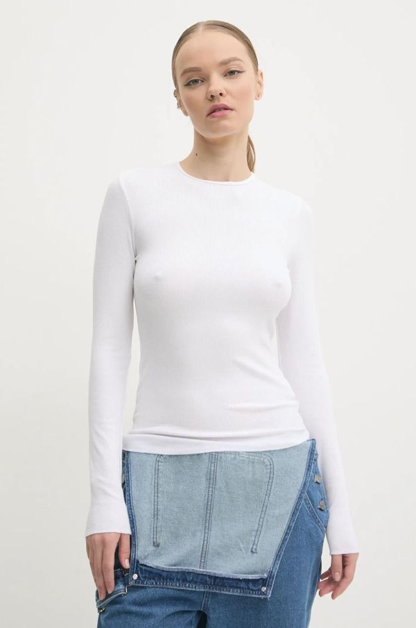 Abercrombie & Fitch Majica dugih rukava Abercrombie & Fitch za žene, boja: bijela, KI139-4633