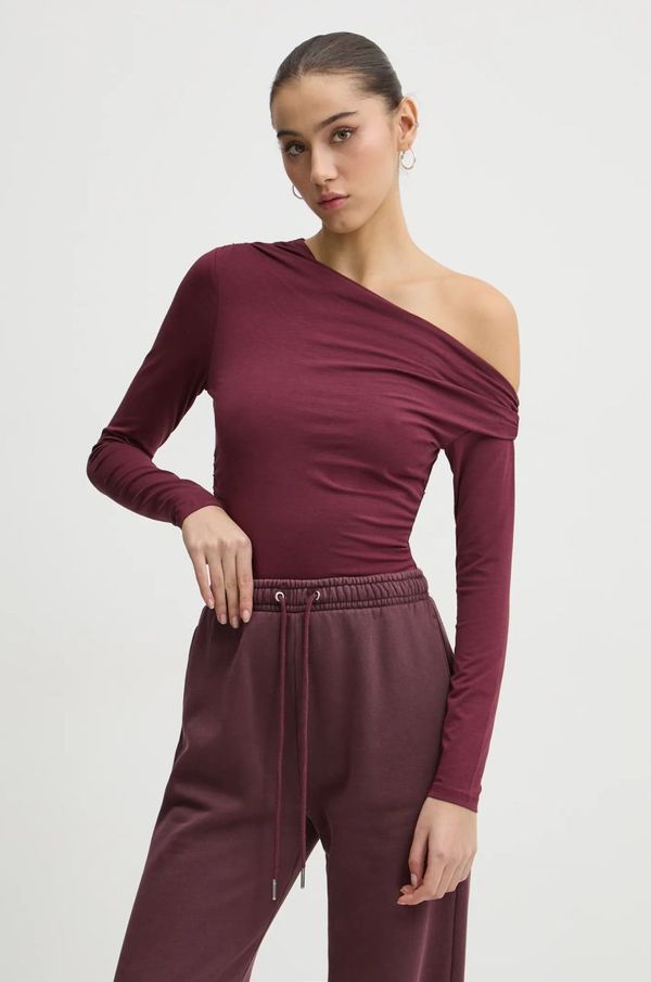 Abercrombie & Fitch Majica dugih rukava Abercrombie & Fitch za žene, boja: bordo, KI139-4736