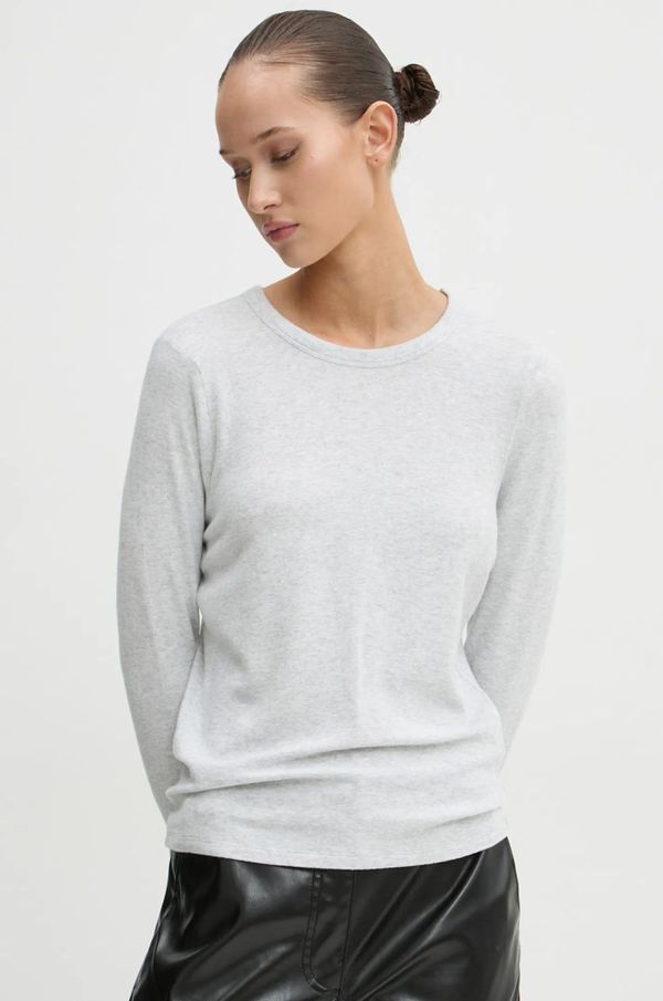 Abercrombie & Fitch Majica dugih rukava Abercrombie & Fitch za žene, boja: siva, KI139-4756