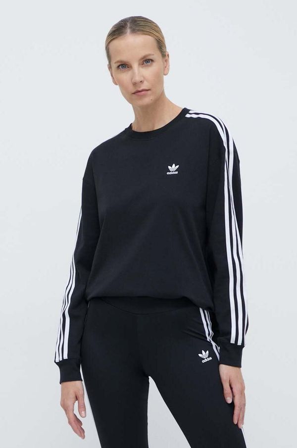 adidas Originals Majica dugih rukava adidas Originals 3-Stripes Longsleeve za žene, boja: crna, IU2412