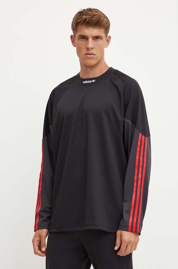 adidas Originals Majica dugih rukava adidas Originals za muškarce, boja: crna, s uzorkom, IX9640
