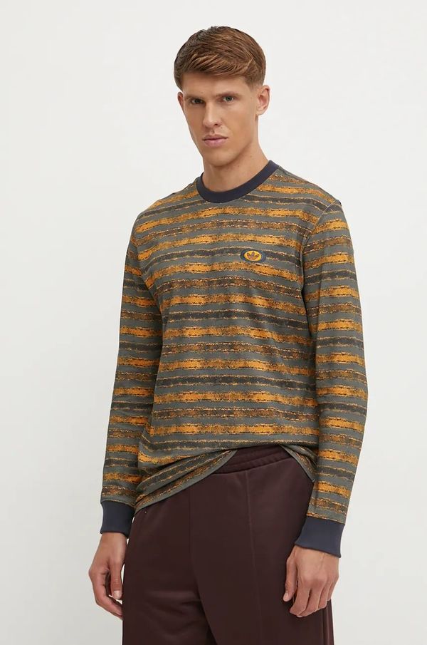 adidas Originals Majica dugih rukava adidas Originals za muškarce, boja: siva, s uzorkom, JL6154