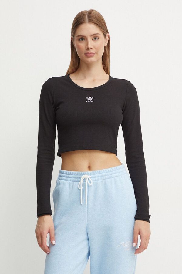 adidas Originals Majica dugih rukava adidas Originals za žene, boja: crna, IW5725