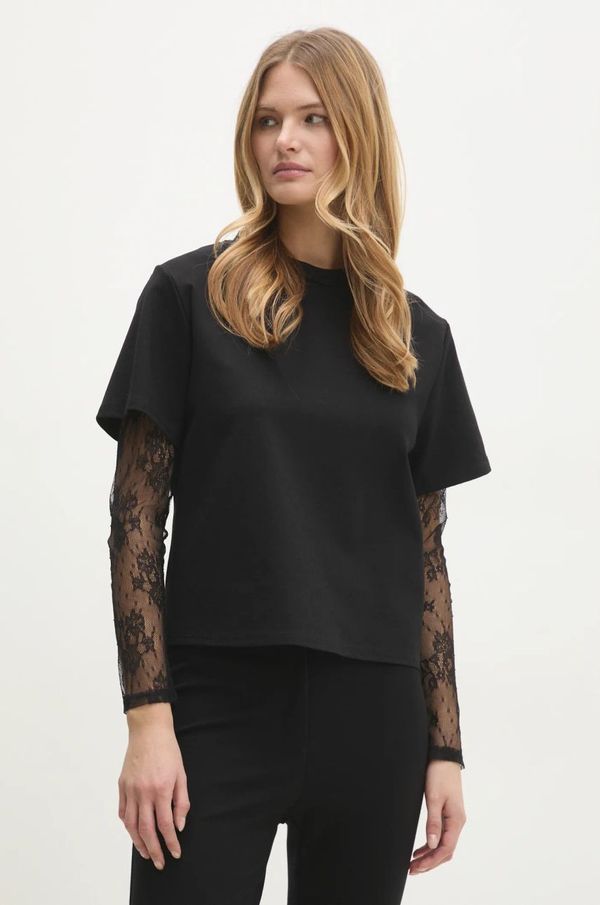 Answear Lab Majica dugih rukava Answear Lab za žene, boja: crna