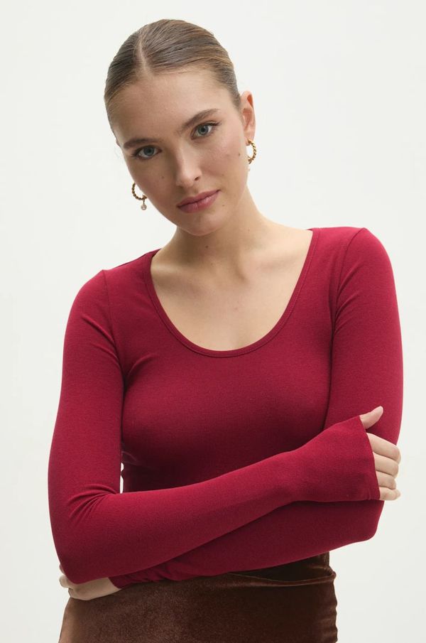 Answear Lab Majica dugih rukava Answear Lab za žene, boja: crvena