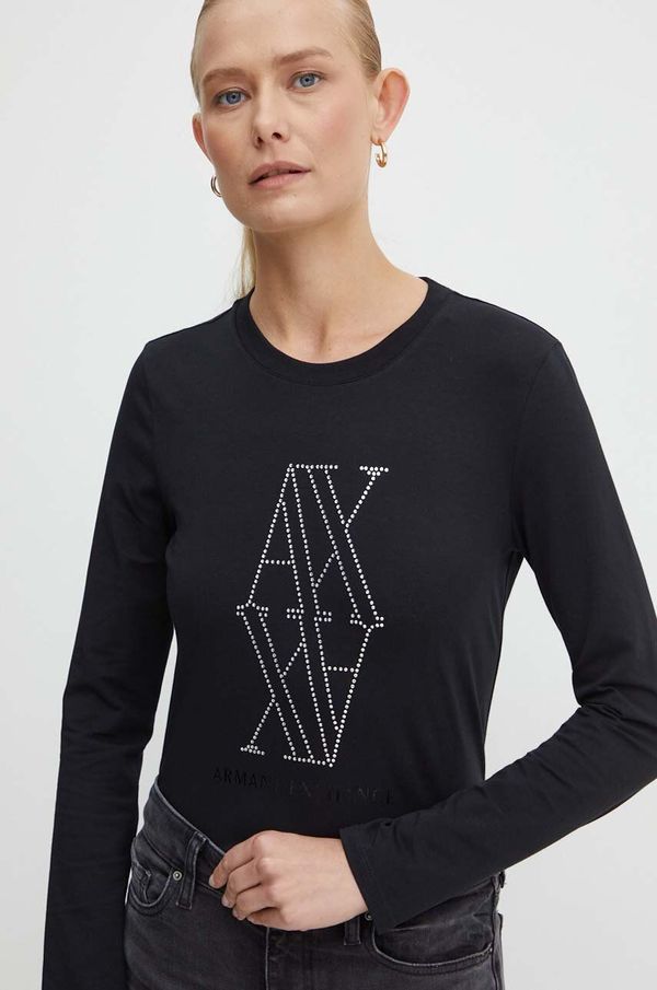 Armani Exchange Majica dugih rukava Armani Exchange za žene, boja: crna, 6DYT05 YJDTZ