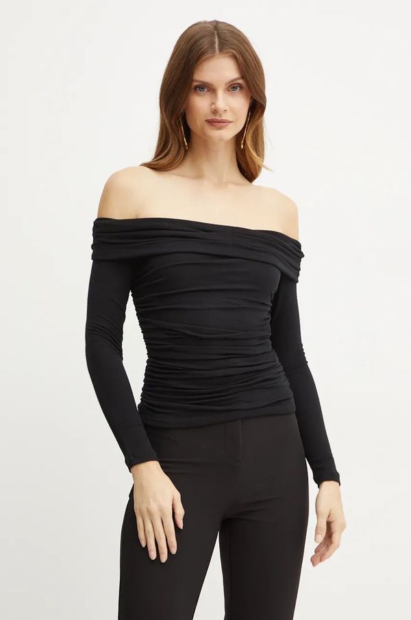 Bardot Majica dugih rukava Bardot ELSA boja: crna, s otvorenim ramenima, 59432TB