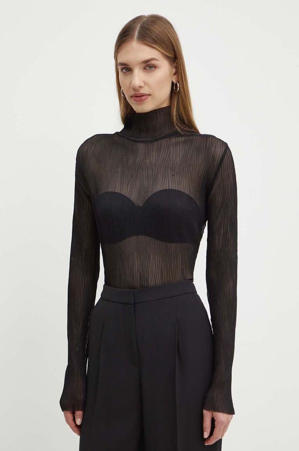 Boss Majica dugih rukava BOSS boja: crna, s poludolčevitom, 50521729