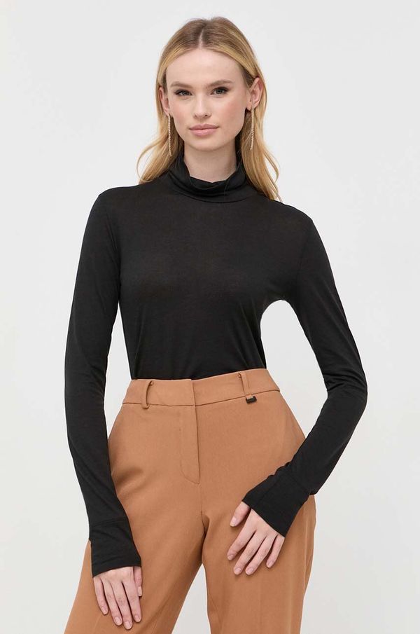 Boss Orange Majica dugih rukava Boss Orange BOSS ORANGE za žene, boja: crna, s dolčevitom