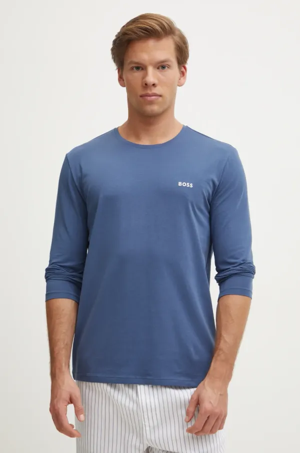 BOSS Majica dugih rukava BOSS za muškarce, boja: zelena, bez uzorka, 50515389