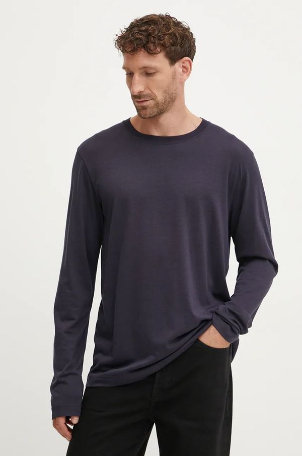 CDLP Majica dugih rukava CDLP za muškarce, boja: tamno plava, bez uzorka, MTO018012201