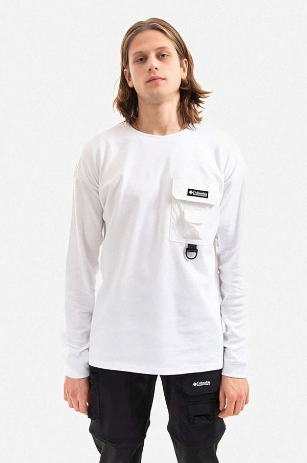 Columbia Majica dugih rukava Columbia Field Creek Doubleknit Long Sleeve za muškarce, boja: bijela, glatki model, 1993233-100
