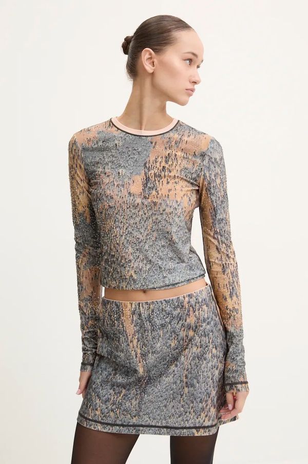 Diesel Majica dugih rukava Diesel T-CUTIE-LS za žene, boja: siva, A14595.0KMAQ