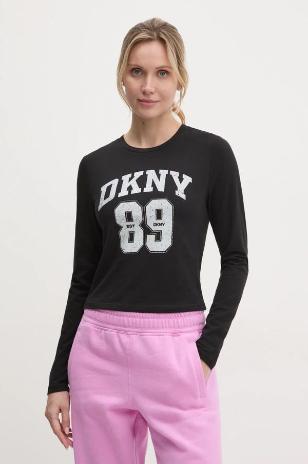 DKNY Majica dugih rukava Dkny za žene, boja: crna, DP4T9979