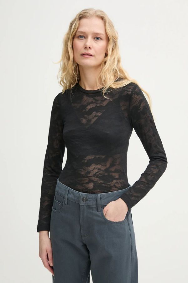 G-Star Raw Majica dugih rukava G-Star Raw za žene, boja: crna, D25863.E165