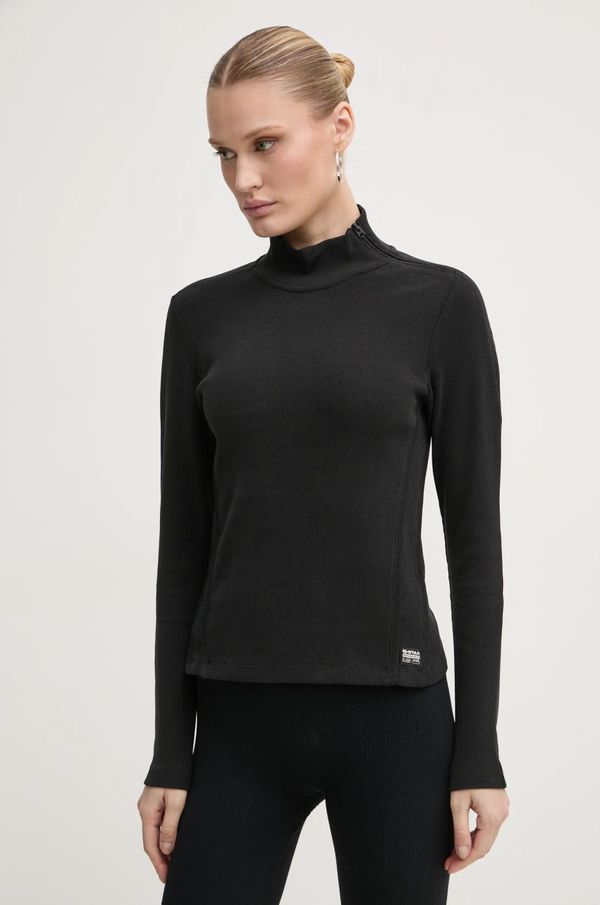 G-Star Raw Majica dugih rukava G-Star Raw za žene, boja: crna, s dolčevitom, D25056-D702