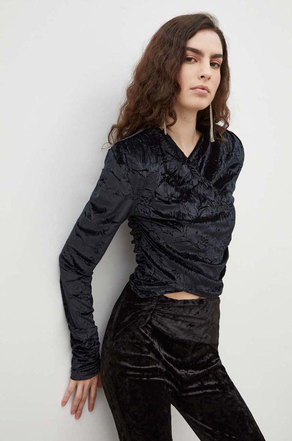 Gestuz Majica dugih rukava Gestuz boja: crna