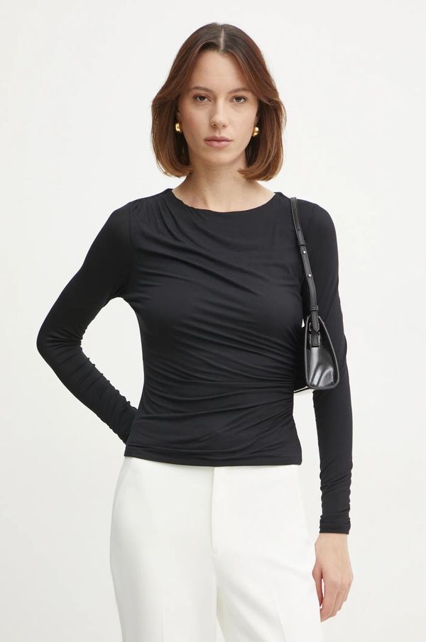 Guess Majica dugih rukava Guess za žene, boja: crna, W5RP23 KACM2