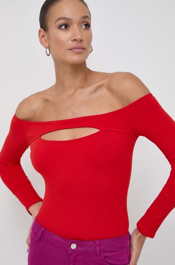 Guess Majica dugih rukava Guess za žene, boja: crvena