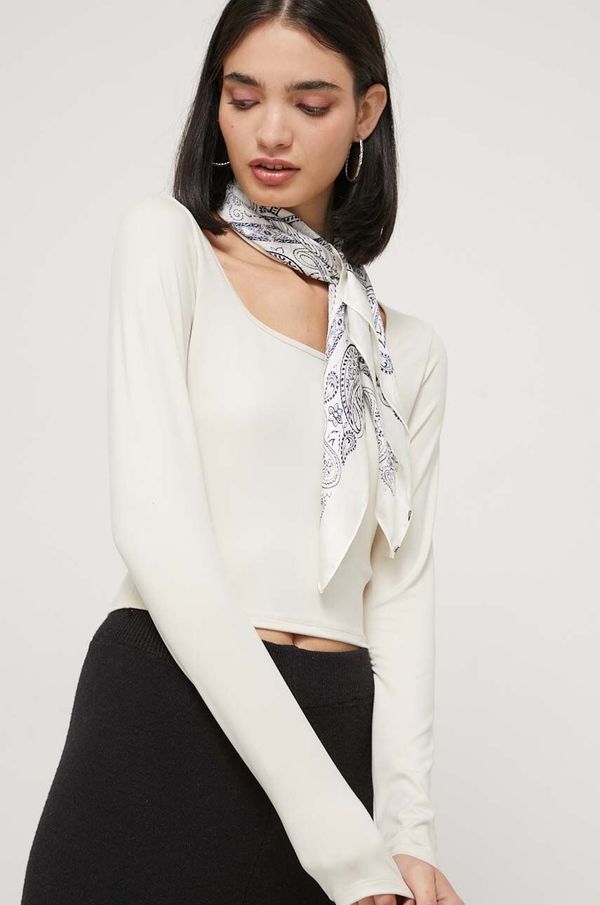 Hollister Co. Majica dugih rukava Hollister Co. za žene, boja: bež