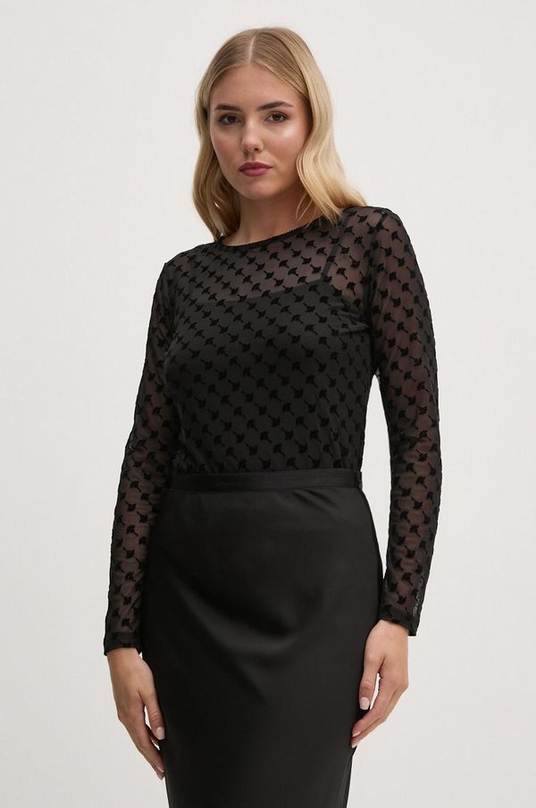 Joop! Majica dugih rukava Joop! boja: crna, 30045231