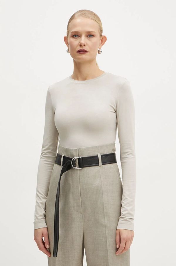 La Mania Majica dugih rukava La Mania MILO za žene, boja: siva, LM.MILO