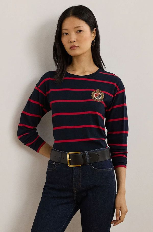 Lauren Ralph Lauren Majica dugih rukava Lauren Ralph Lauren za žene, boja: tamno plava, 200957603