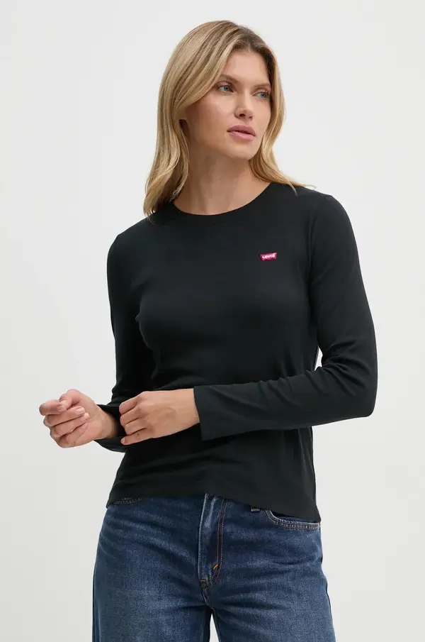 Levi's Majica dugih rukava Levi's za žene, boja: crna, 000KL