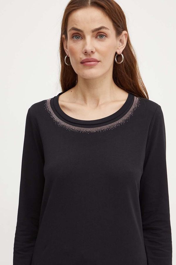 Liu Jo Majica dugih rukava Liu Jo za žene, boja: crna, TF4077 JS088