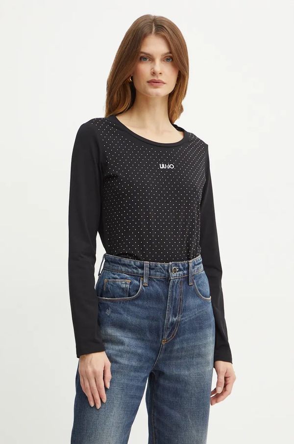 Liu Jo Majica dugih rukava Liu Jo za žene, boja: crna, TF4210 J0088