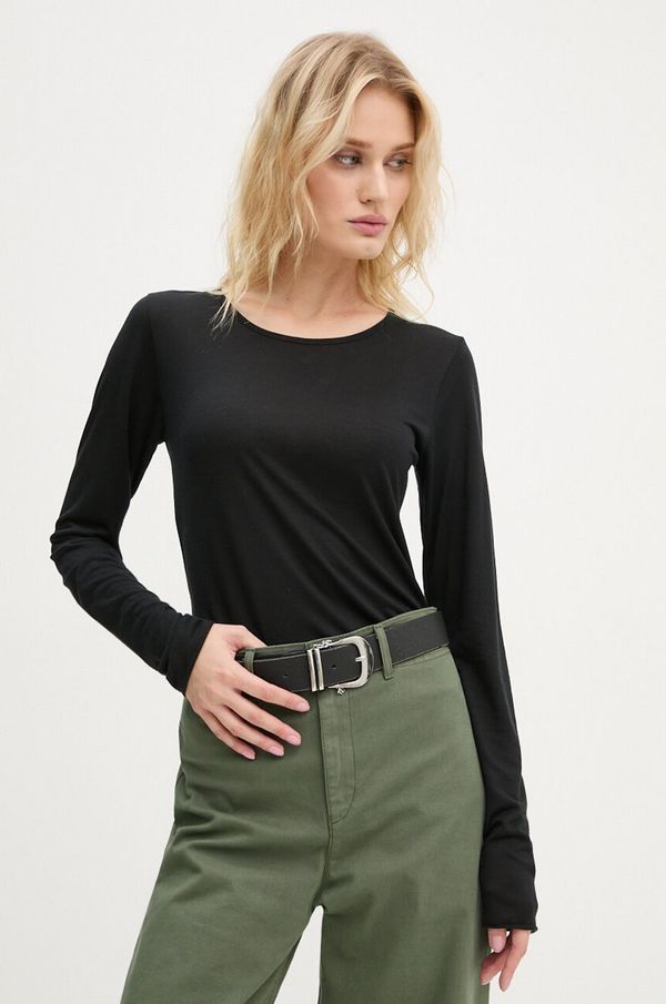 Marc O'Polo Majica dugih rukava Marc O'Polo za žene, boja: crna, M08202852443