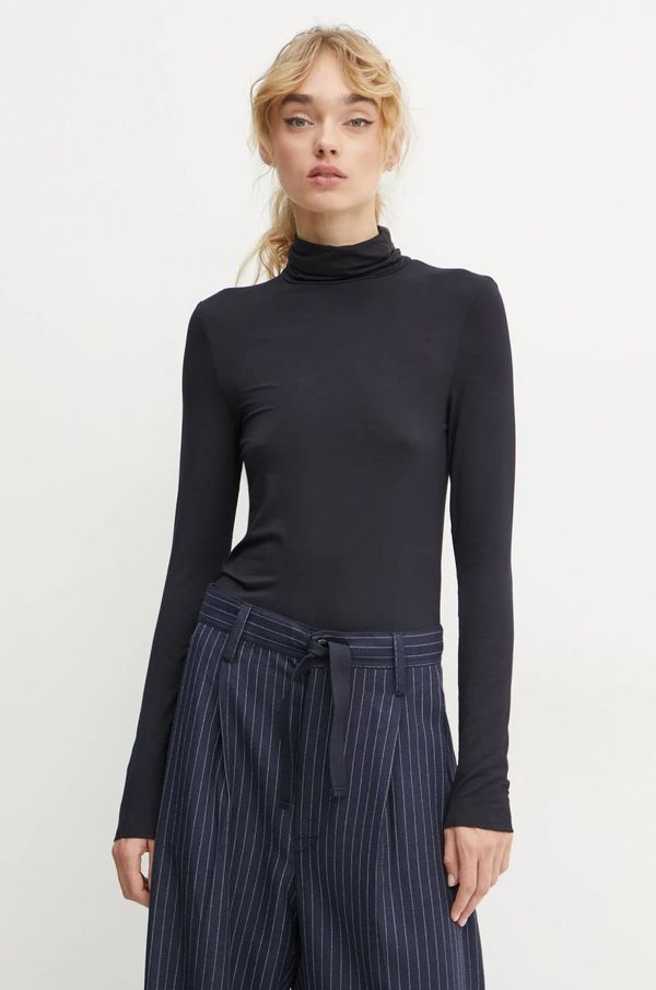 Marc O'Polo Majica dugih rukava Marc O'Polo za žene, boja: tamno plava, s dolčevitom, 500208752039