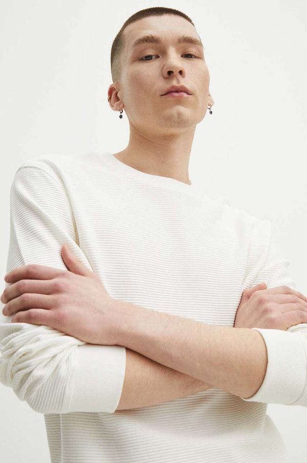 Medicine Majica dugih rukava Medicine za muškarce, boja: bež, bez uzorka