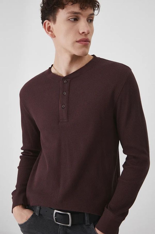 Medicine Majica dugih rukava Medicine za muškarce, boja: bordo, bez uzorka