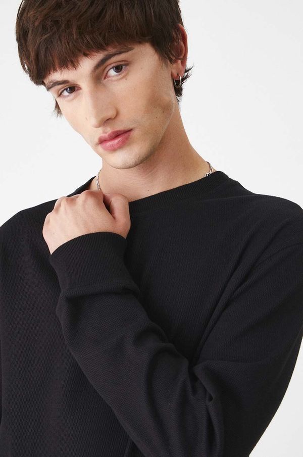 Medicine Majica dugih rukava Medicine za muškarce, boja: crna, bez uzorka