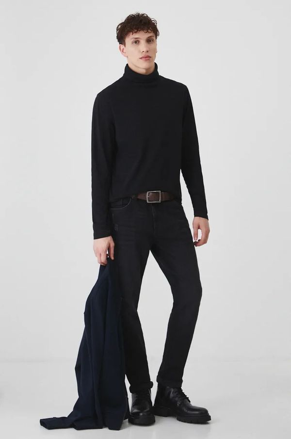 Medicine Majica dugih rukava Medicine za muškarce, boja: crna, bez uzorka