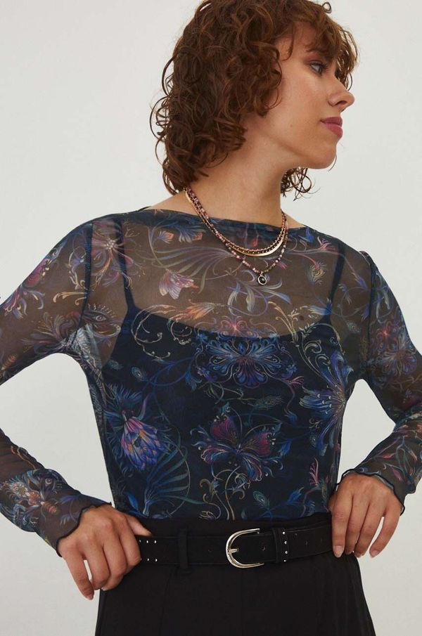 Medicine Majica dugih rukava Medicine za žene, boja: tamno plava