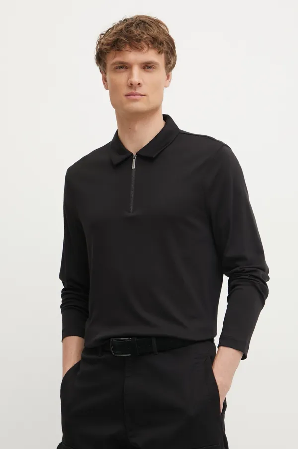 Michael Kors Majica dugih rukava Michael Kors boja: crna, bez uzorka, CR552FSC93