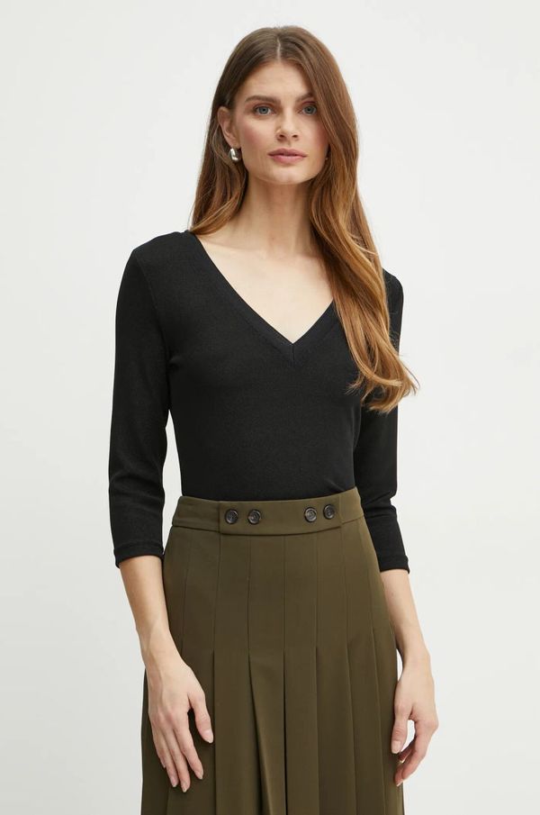 Morgan Majica dugih rukava Morgan TIWI za žene, boja: crna, TIWI