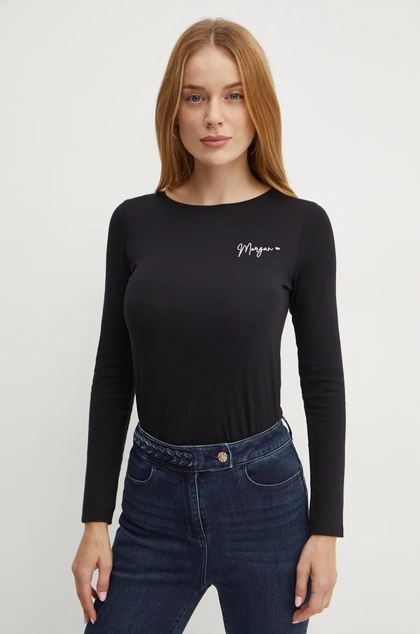 Morgan Majica dugih rukava Morgan TMATEO za žene, boja: crna, TMATEO