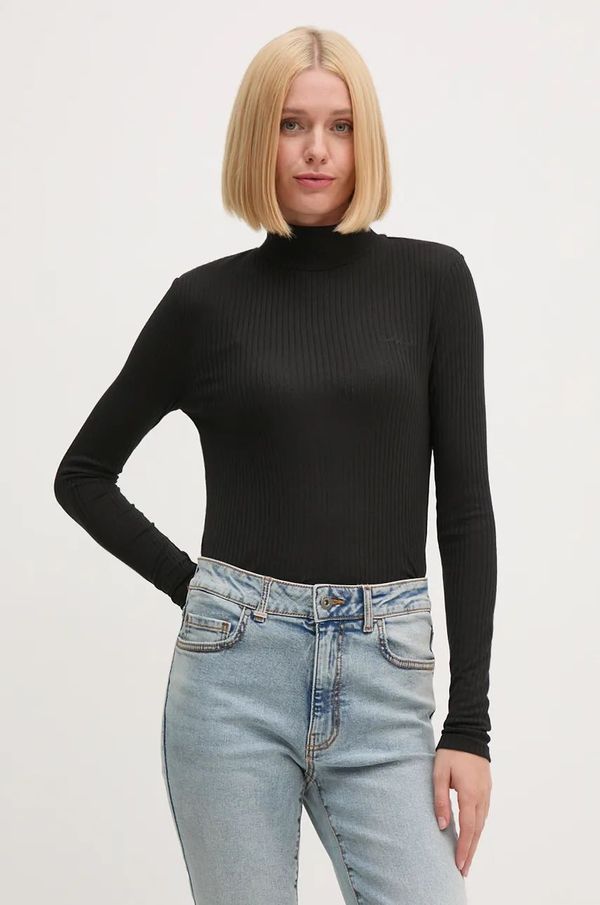 Pepe Jeans Majica dugih rukava Pepe Jeans FLORY za žene, boja: crna, s dolčevitom, PL505978