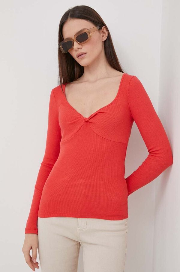 Pepe Jeans Majica dugih rukava Pepe Jeans za žene, boja: crvena