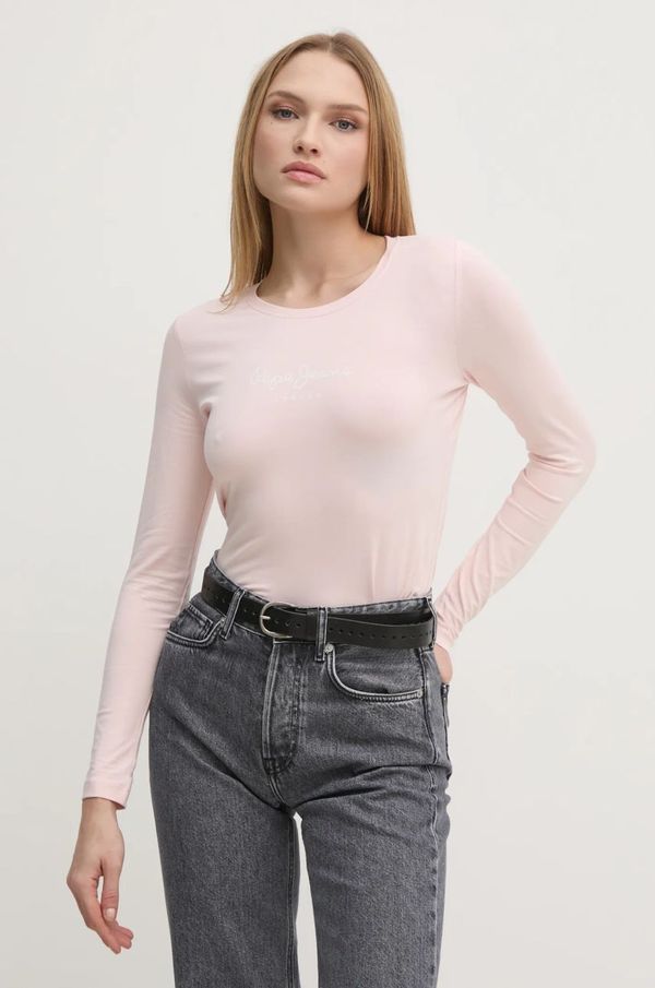 Pepe Jeans Majica dugih rukava Pepe Jeans za žene, boja: ružičasta