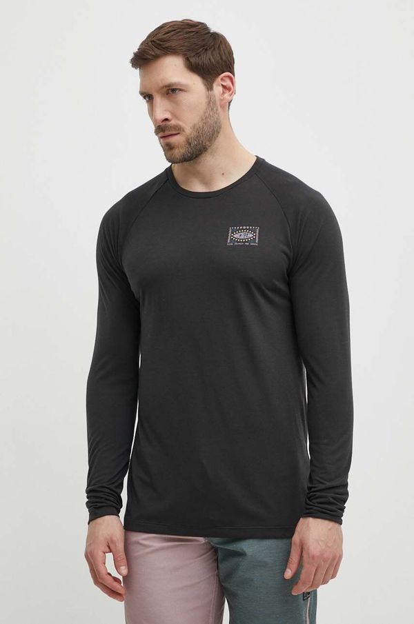Picture Majica dugih rukava Picture Maribo za muškarce, boja: crna, s tiskom, MTS1131