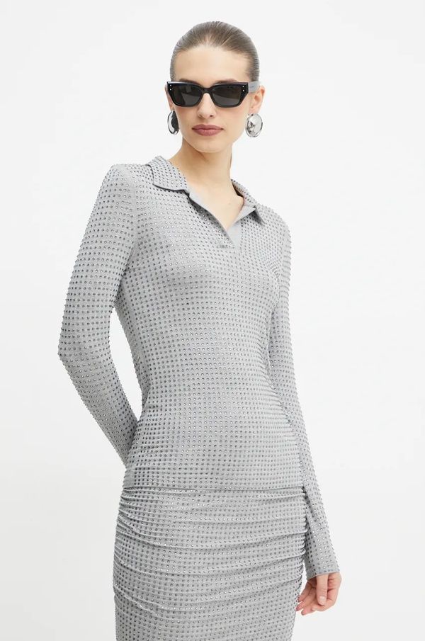 Pinko Majica dugih rukava Pinko boja: siva, 104452.A2B4