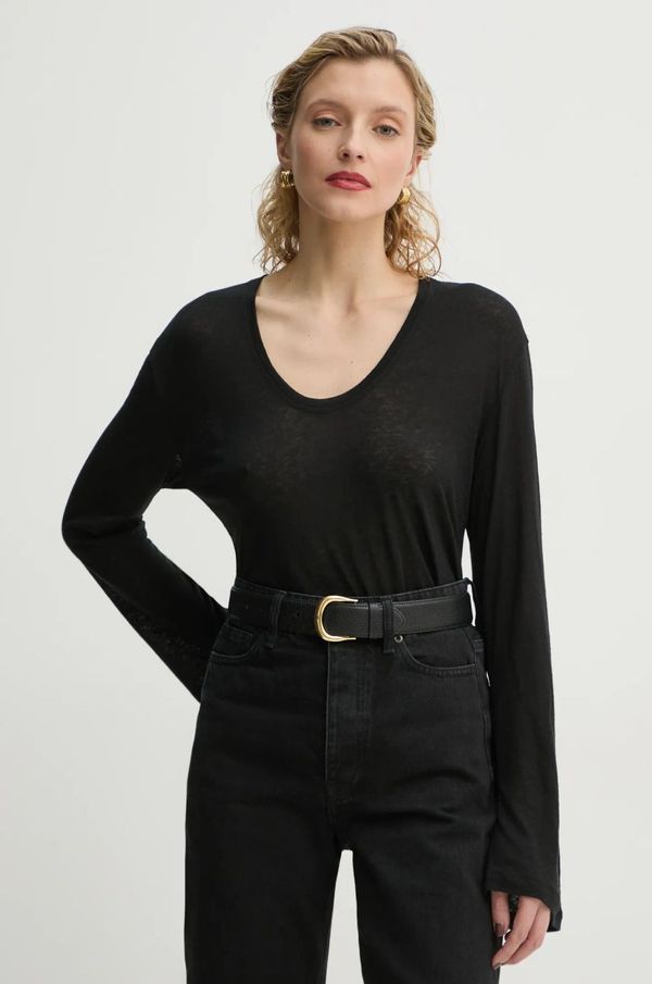 By Malene Birger Majica dugih rukava s lanom By Malene Birger AMALOU boja: crna, Q71621008Z