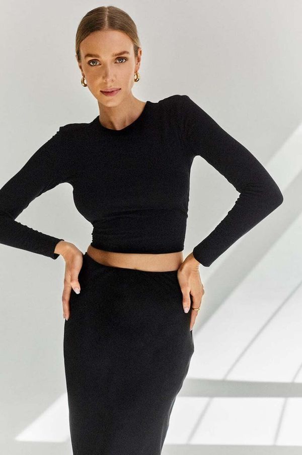 Saint Body Majica dugih rukava Saint Body za žene, boja: crna, otvorena leđa