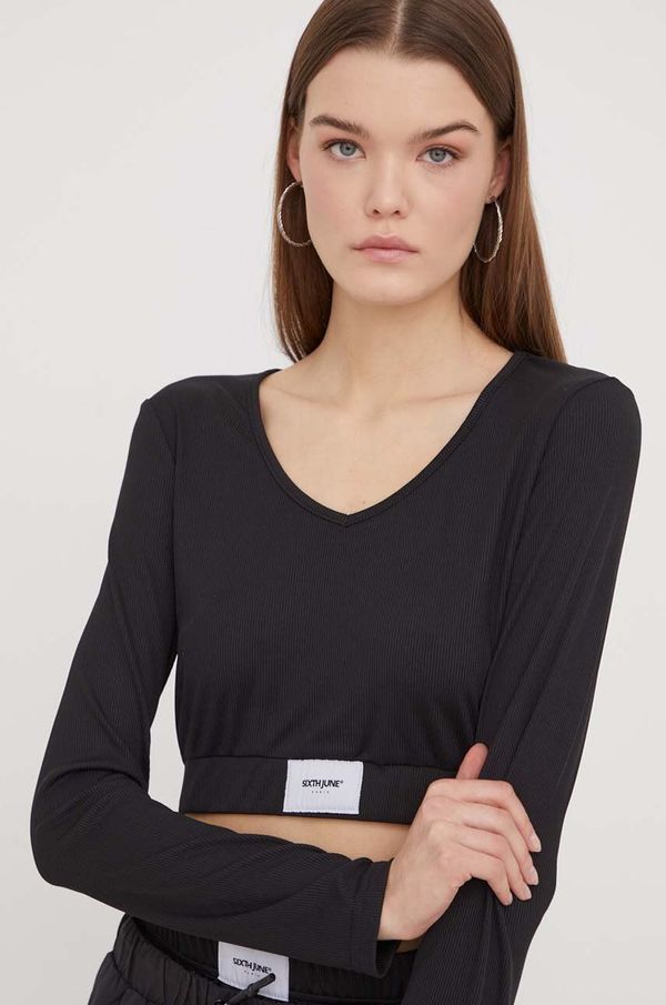 Sixth June Majica dugih rukava Sixth June za žene, boja: crna