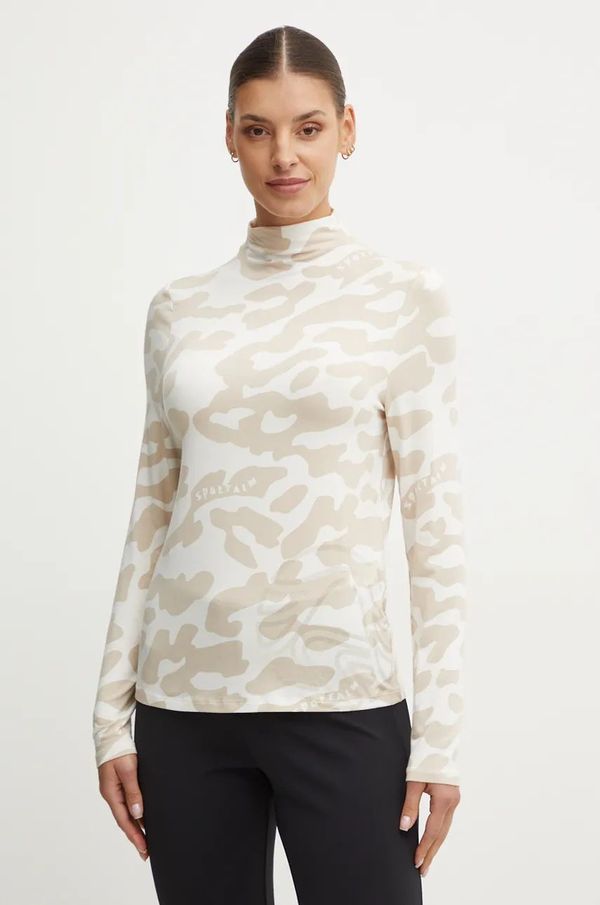 Sportalm Majica dugih rukava Sportalm za žene, boja: bež, s poludolčevitom, 1812536656