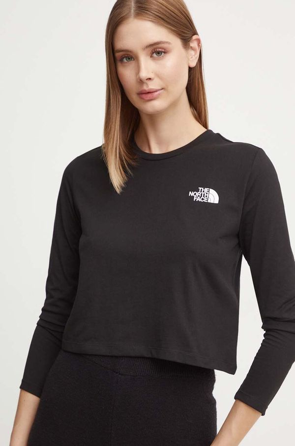 The North Face Majica dugih rukava The North Face L/S Simple Dome Crop Tee za žene, boja: crna, NF0A89FKJK31